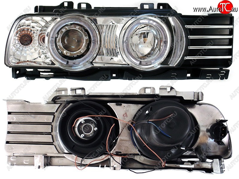 12 899 р. Правая передняя фара SAT (цельная с габаритом) BMW 5 серия E34 седан дорестайлинг (1988-1994)  с доставкой в г. Кемерово