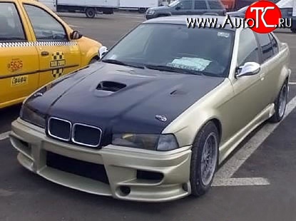 8 949 р. Передний бампер Car Zone New BMW 3 серия E36 седан (1990-2000) (Неокрашенный)  с доставкой в г. Кемерово