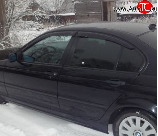 999 р. Комплект дефлекторов окон (ветровиков) 4 шт. (седан) Russtal BMW 3 серия E46 седан дорестайлинг (1998-2001)  с доставкой в г. Кемерово