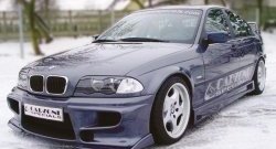 1 899 р. Накладка на передний бампер CarZone  BMW 3 серия  E46 (1998-2001) седан дорестайлинг  с доставкой в г. Кемерово. Увеличить фотографию 1