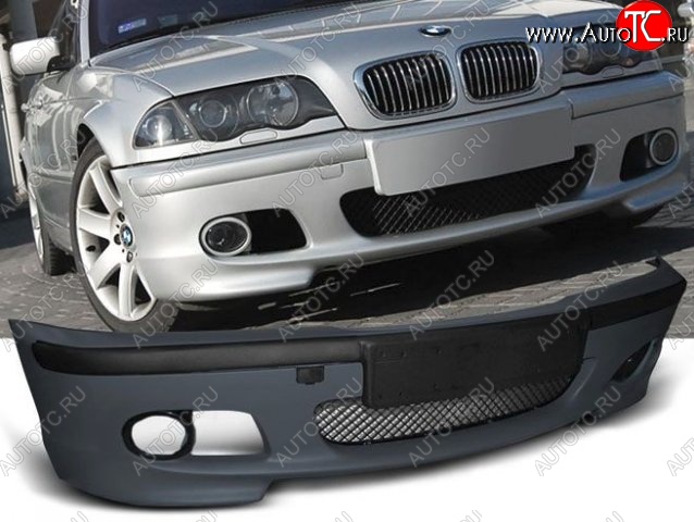 13 099 р. Передний бампер (Coupe) M-pakiet BMW 3 серия E46 седан дорестайлинг (1998-2001) (Неокрашенный)  с доставкой в г. Кемерово