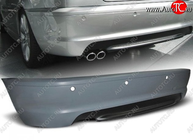 33 949 р. Задний бампер (Coupe) M-pakiet BMW 3 серия E46 седан дорестайлинг (1998-2001) (Неокрашенный)  с доставкой в г. Кемерово