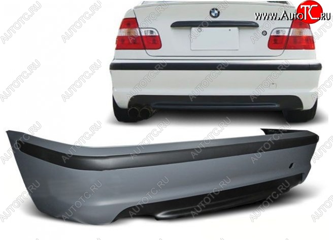 33 949 р. Задний бампер (седан) M-pakiet v1 BMW 3 серия E46 седан дорестайлинг (1998-2001) (Неокрашенный)  с доставкой в г. Кемерово