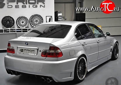 11 799 р. Задний бампер Prior Design BMW 3 серия E46 седан дорестайлинг (1998-2001) (Неокрашенный)  с доставкой в г. Кемерово
