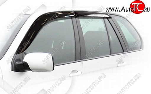 2 159 р. Дефлектора окон CA-Plastiс  BMW X5  E53 (1999-2003) дорестайлинг (Classic полупрозрачный, Без хром.молдинга)  с доставкой в г. Кемерово