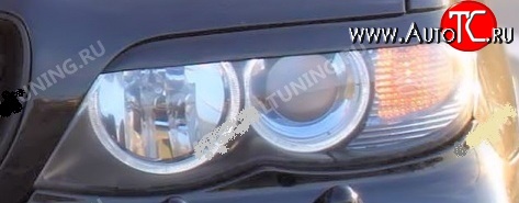 1 829 р. Реснички на фары Drive  BMW X5  E53 (1999-2003) дорестайлинг (Неокрашенные)  с доставкой в г. Кемерово