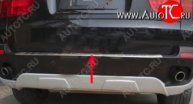 11 449 р. Накладка на задний бампер CT BMW X5 E70 дорестайлинг (2006-2010) (Неокрашенная)  с доставкой в г. Кемерово