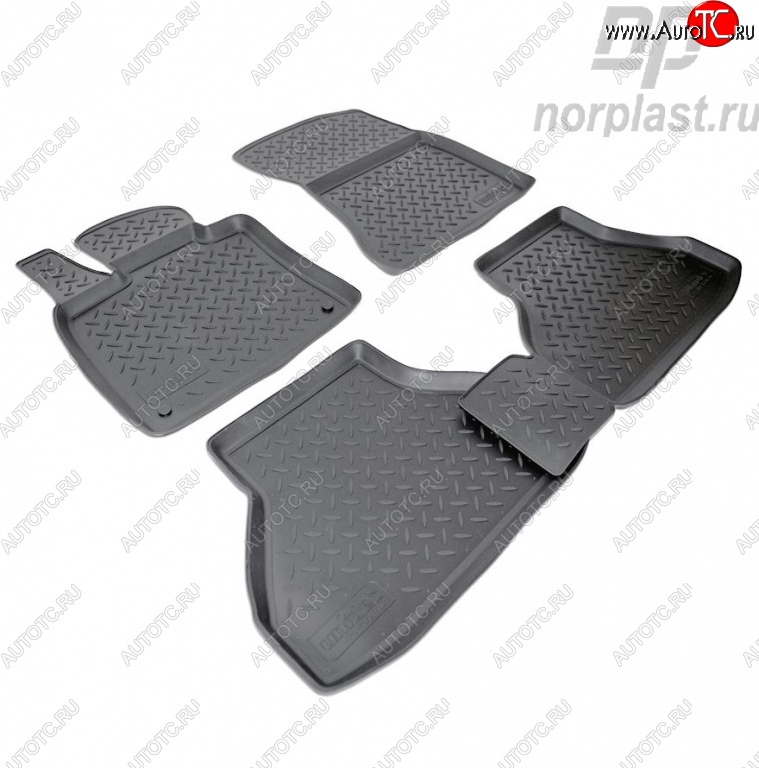 3 299 р. Комплект ковриков в салон Norplast Unidec  BMW X5  E70 - X6  E71 (Цвет: черный)  с доставкой в г. Кемерово