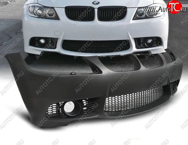 32 099 р. Передний бампер M3 Style BMW 3 серия E90 седан дорестайлинг (2004-2008) (Неокрашенный)  с доставкой в г. Кемерово