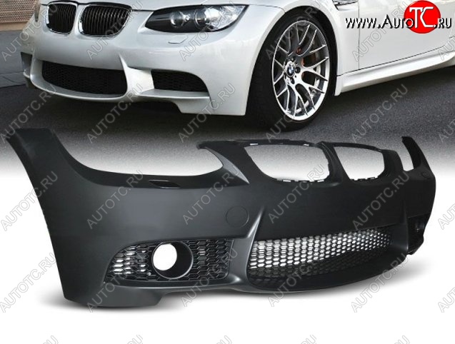 40 399 р. Передний бампер (E92) M3-Style BMW 3 серия E90 седан дорестайлинг (2004-2008) (Неокрашенный)  с доставкой в г. Кемерово