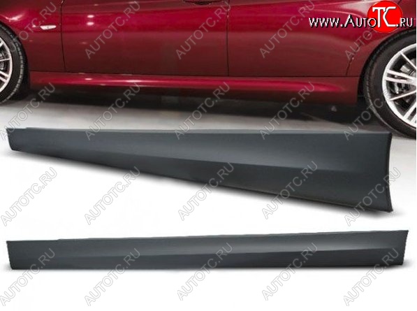 16 399 р. Пороги накладки (дорестайл) M-pakiet BMW 3 серия E90 седан дорестайлинг (2004-2008) (Неокрашенные)  с доставкой в г. Кемерово