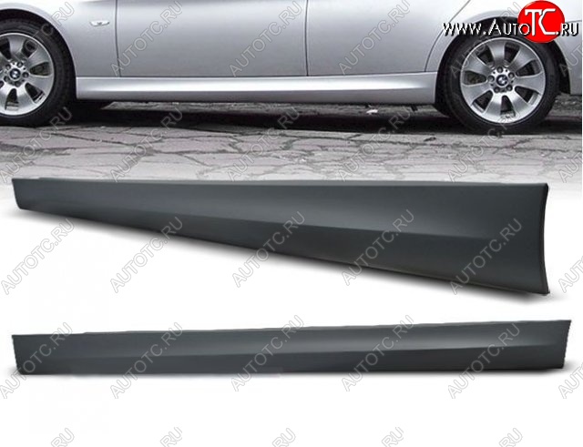 16 399 р. Пороги накладки (рестайл) M-pakiet BMW 3 серия E90 седан дорестайлинг (2004-2008) (Неокрашенные)  с доставкой в г. Кемерово