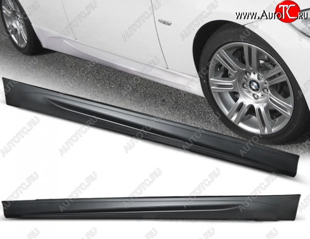 16 649 р. Пороги накладки (седан) M3 Style BMW 3 серия E90 седан дорестайлинг (2004-2008) (Неокрашенные)  с доставкой в г. Кемерово