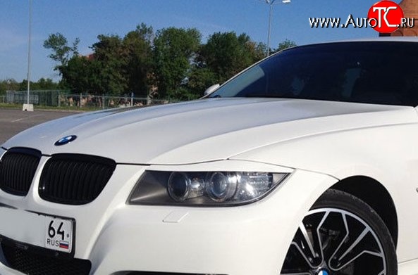 919 р. Реснички на фары M-VRS v1 BMW 3 серия E90 седан дорестайлинг (2004-2008) (Неокрашенные)  с доставкой в г. Кемерово