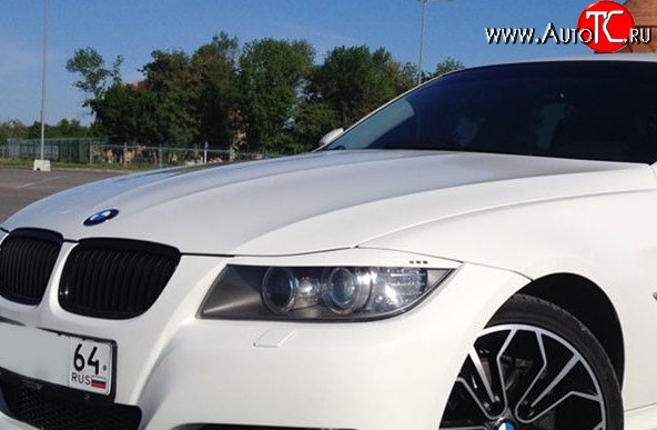 1 049 р. Реснички на фары M-VRS v2 BMW 3 серия E90 седан дорестайлинг (2004-2008) (Неокрашенные)  с доставкой в г. Кемерово