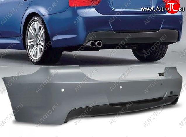 37 949 р. Задний бампер (дорестайлинг) M-pakiet BMW 3 серия E90 седан дорестайлинг (2004-2008) (Неокрашенный)  с доставкой в г. Кемерово