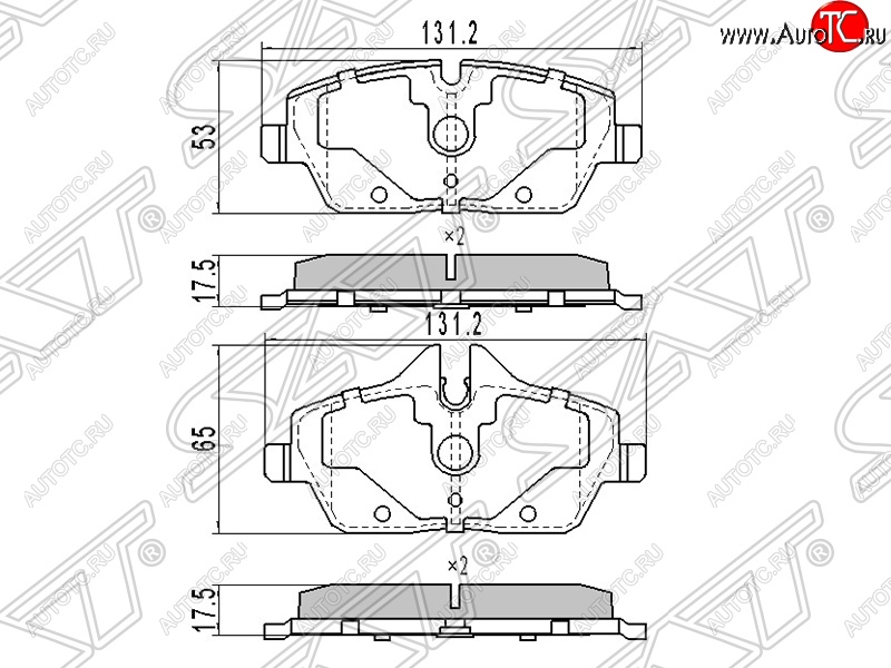 1 079 р. Колодки тормозные SAT (передние) BMW 1 серия F20 хэтчбэк 5 дв. дорестайлинг (2012-2015)  с доставкой в г. Кемерово