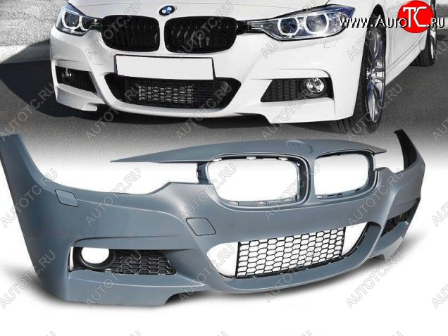 29 949 р. Передний бампер M-pakiet BMW 3 серия F30 седан дорестайлинг (2012-2015) (Неокрашенный)  с доставкой в г. Кемерово