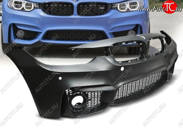 42 399 р. Передний бампер M3-Style BMW 3 серия F30 седан дорестайлинг (2012-2015) (Неокрашенный)  с доставкой в г. Кемерово