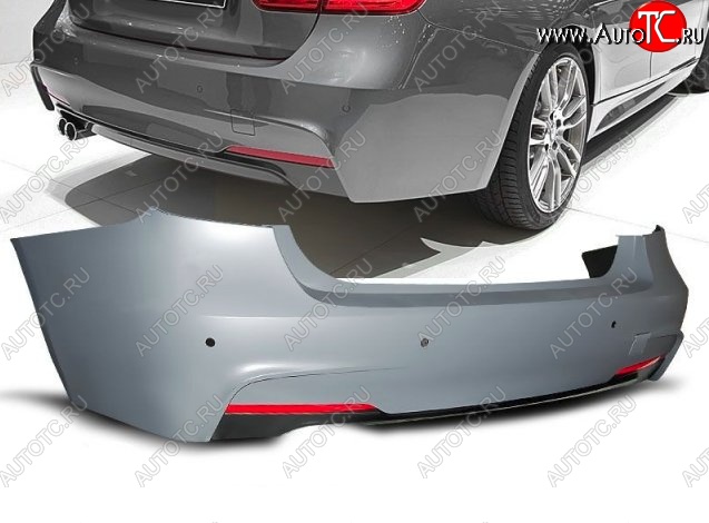 35 999 р. Задний бампер (седан) М-пакет BMW 3 серия F30 седан дорестайлинг (2012-2015) (Неокрашенный)  с доставкой в г. Кемерово