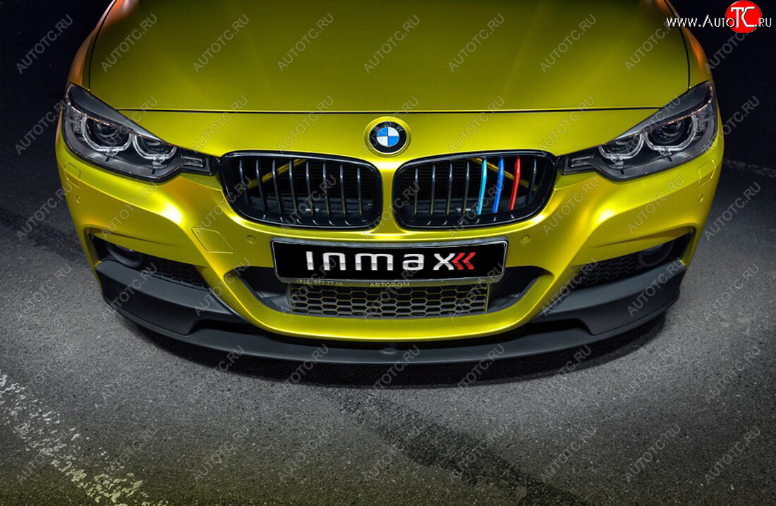 11 999 р. Сплиттер переднего М-бампера М-Perfomance BMW 3 серия F30 седан дорестайлинг (2012-2015) (цвет: черный глянец)  с доставкой в г. Кемерово