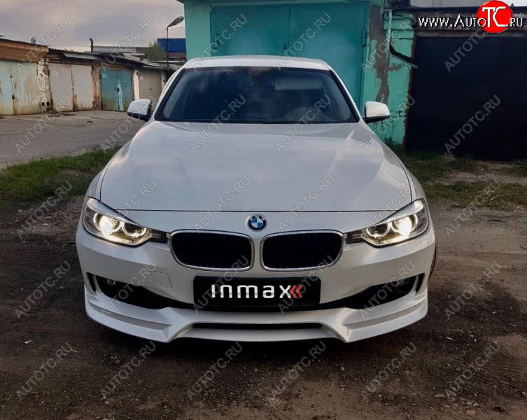 12 999 р. Юбка переднего бампера (Sport,Luxury, SE) INMAX BMW 3 серия F30 седан дорестайлинг (2012-2015) (Неокрашенный)  с доставкой в г. Кемерово