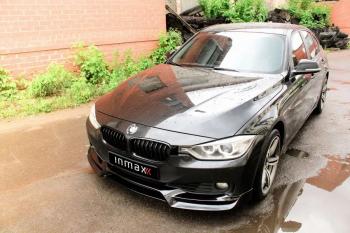 12 999 р. Юбка переднего бампера (Sport,Luxury, SE) INMAX BMW 3 серия F30 седан дорестайлинг (2012-2015) (Неокрашенный)  с доставкой в г. Кемерово. Увеличить фотографию 2