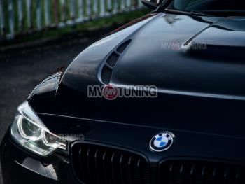 47 899 р. Капот с жабрами BMW 3 серия F30 седан дорестайлинг (2012-2015) (Неокрашенный)  с доставкой в г. Кемерово. Увеличить фотографию 5