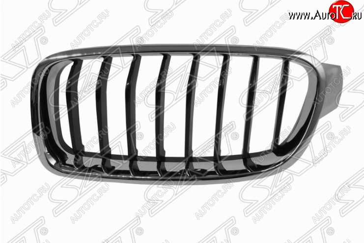 2 399 р. Левая решетка радиатора SAT (черная с хромом, SPORT)  BMW 3 серия  F30 (2012-2018) седан дорестайлинг, седан рестайлинг  с доставкой в г. Кемерово