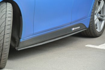 7 999 р. Накладки на пластиковые пороги M-Perfomance BMW 3 серия F30 седан дорестайлинг (2012-2015) (черный матовый)  с доставкой в г. Кемерово. Увеличить фотографию 2