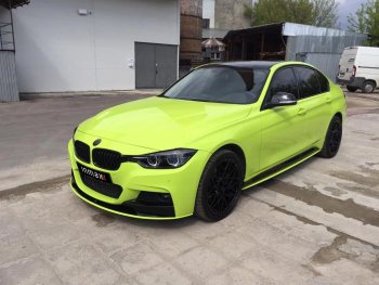 7 999 р. Накладки на пластиковые пороги M-Perfomance BMW 3 серия F30 седан дорестайлинг (2012-2015) (черный матовый)  с доставкой в г. Кемерово. Увеличить фотографию 5