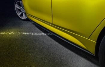 7 999 р. Накладки на пластиковые пороги M-Perfomance BMW 3 серия F30 седан дорестайлинг (2012-2015) (черный матовый)  с доставкой в г. Кемерово. Увеличить фотографию 1