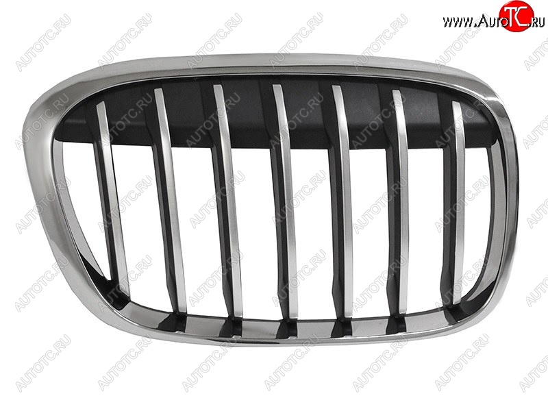 2 779 р. Правая решетка радиатора SAT (черная с хромом) BMW X1 F48 дорестайлинг (2015-2019)  с доставкой в г. Кемерово