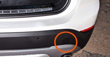 Заглушка в задний бампер SAT (под крюк) BMW X1  F48 (2015-2019) дорестайлинг