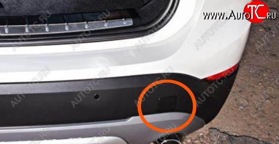 293 р. Заглушка в задний бампер SAT (под крюк)  BMW X1  F48 (2015-2019) дорестайлинг (Неокрашенная)  с доставкой в г. Кемерово
