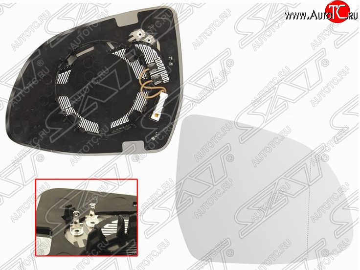 1 299 р. Правое полотно зеркала SAT (асферическое, с обогревом) BMW X3 F25 дорестайлинг (2010-2014)  с доставкой в г. Кемерово