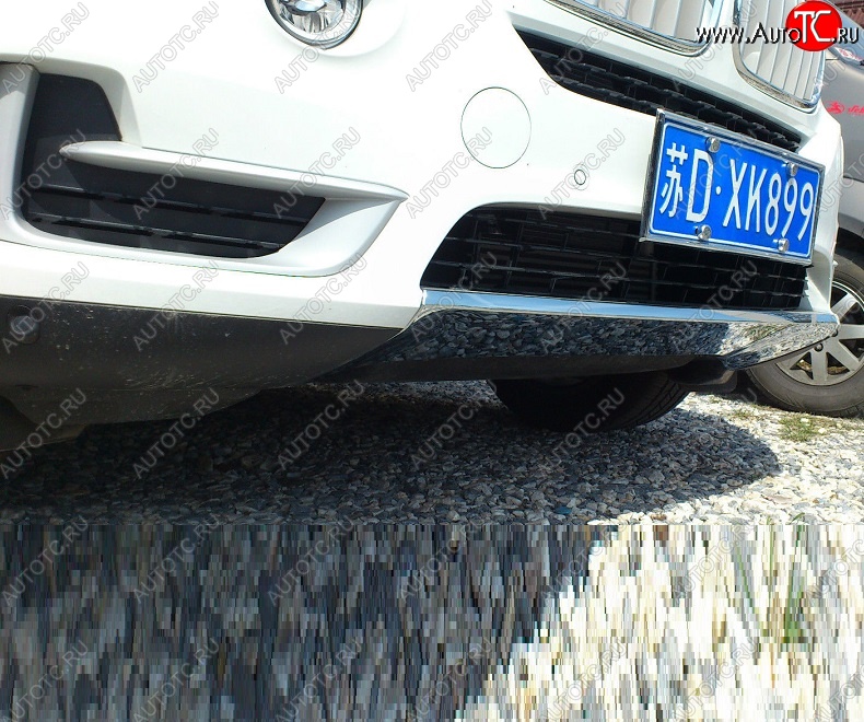 5 449 р. Накладка на передний бампер SuvStyle BMW X5 F15 (2013-2018) (Неокрашенная)  с доставкой в г. Кемерово