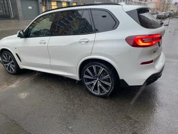 23 499 р. Диффузор заднего бампера М-Perfomance с элеронами  BMW X5  G05 (2018-2022) Inmax (цвет: черный глянец)  с доставкой в г. Кемерово. Увеличить фотографию 6