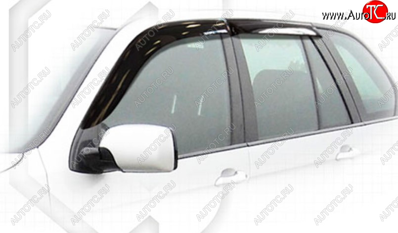 2 799 р. Дефлектора окон CA-Plastic BMW X5 E53 рестайлинг (2003-2006) (Classic полупрозрачный, Без хром молдинга)  с доставкой в г. Кемерово