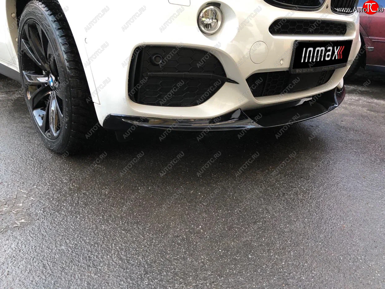 21 999 р. Сплиттер переднего бампера M-Performance BMW X6 F16 (2014-2020) (цвет: черный глянец)  с доставкой в г. Кемерово