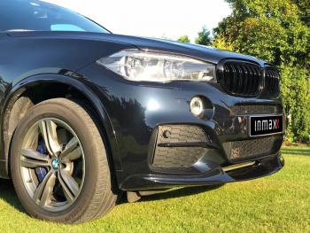 21 999 р. Сплиттер переднего бампера M-Performance BMW X6 F16 (2014-2020) (цвет: черный глянец)  с доставкой в г. Кемерово. Увеличить фотографию 4