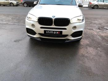 21 999 р. Сплиттер переднего бампера M-Performance BMW X6 F16 (2014-2020) (цвет: черный глянец)  с доставкой в г. Кемерово. Увеличить фотографию 5