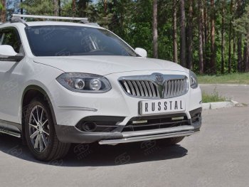 12 999 р. Одинарная защита переднего бампера из трубы d42 мм SLITKOFF  Brilliance V5 (2012-2018)  с доставкой в г. Кемерово. Увеличить фотографию 3