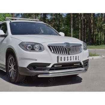 15 299 р. Одинарная защита переднего бампера из трубы d63 мм SLITKOFF  Brilliance V5 (2012-2018)  с доставкой в г. Кемерово. Увеличить фотографию 2