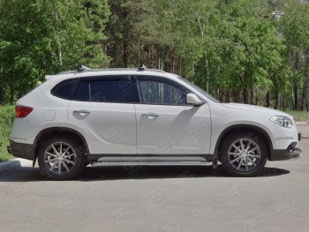 Порожки для ног (Ø42 мм) SLITKOFF Brilliance V5 (2012-2018) (лист - алюминий, профиль - сталь)