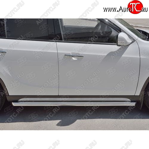 19 999 р. Защита порогов из круглой трубы d63 мм SLITKOFF v1 Brilliance V5 (2012-2018)  с доставкой в г. Кемерово