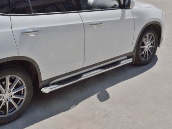 24 549 р. Защита порогов из трубы d76 мм с пластиковыми вставками для ног SLITKOFF v1 Brilliance V5 (2012-2018)  с доставкой в г. Кемерово. Увеличить фотографию 4