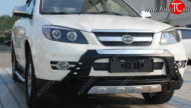 9 649 р. Накладка на передний бампер СТ BYD S6 (2011-2017) (Неокрашенная)  с доставкой в г. Кемерово