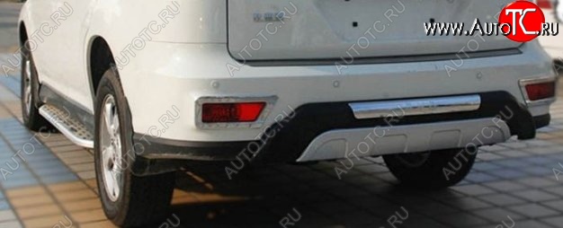 9 099 р. Накладка на задний бампер СТ BYD S6 (2011-2017) (Неокрашенная)  с доставкой в г. Кемерово