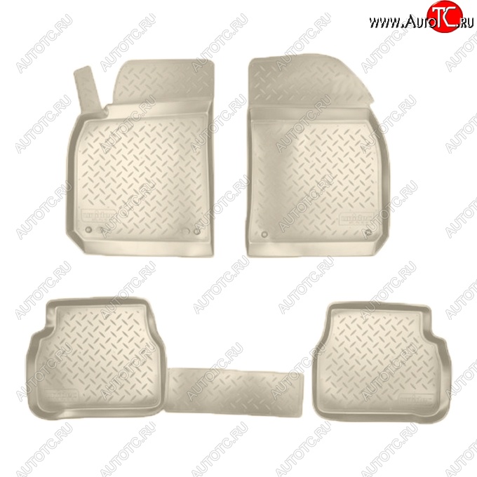 3 999 р. Коврики салонные Noplast (3D)  Cadillac Bls  седан (2006-2011) (Бежевые)  с доставкой в г. Кемерово